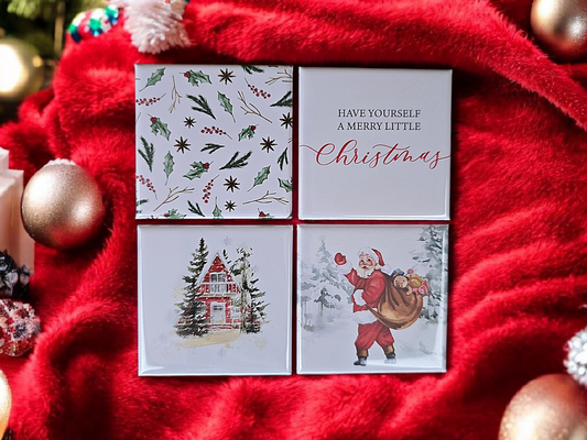 Santa Christmas Magnet Set